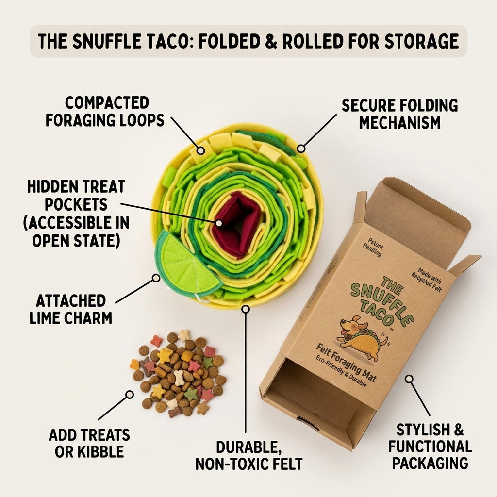 Dog Snuffle Mat - what's in the box flat lay